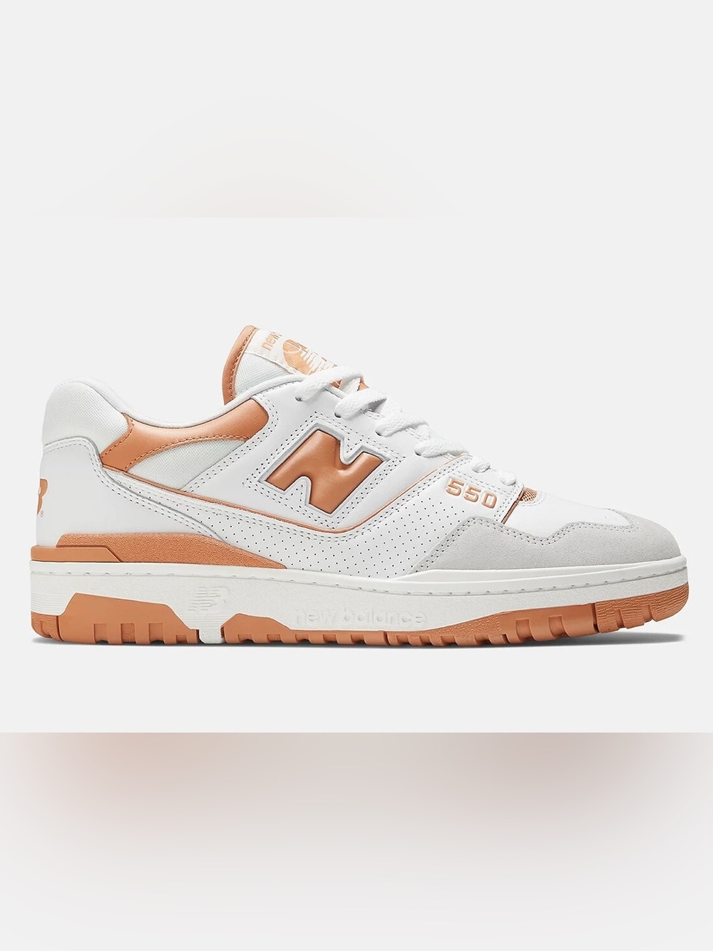 New Balance 550 White/Burnt Orange Sneakers US8.5